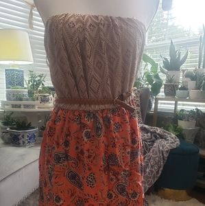 Strapless sundress